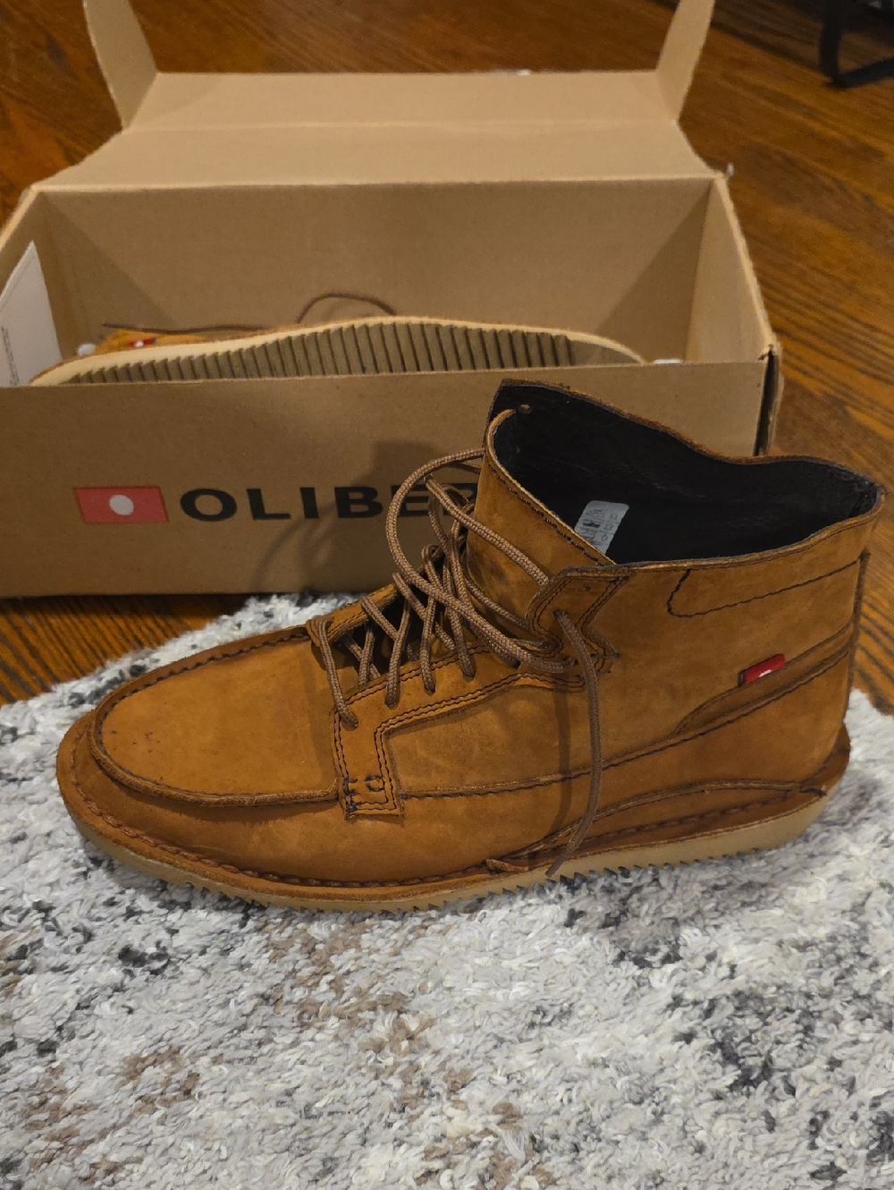 Oliberte - Brown Leather Lace Up Boots      EUR 44